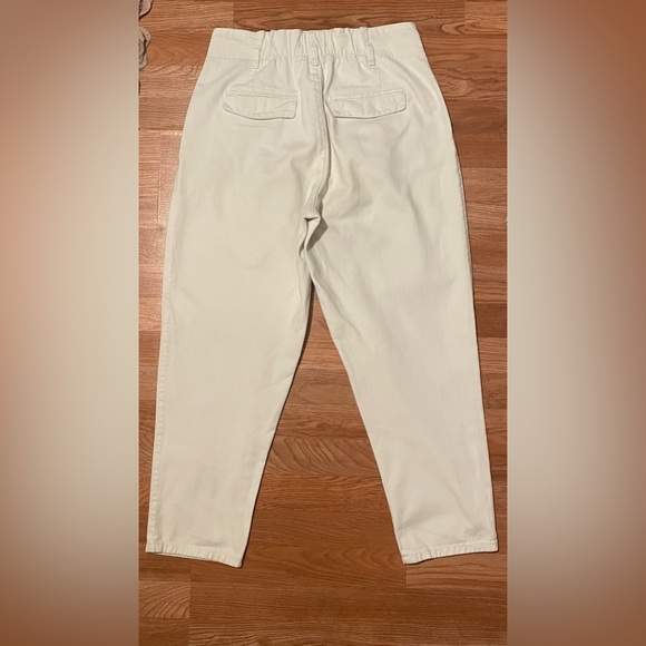 New Look High Rise Ovoid Shape White Denim Pants | Size 10 - Picture 11 of 13